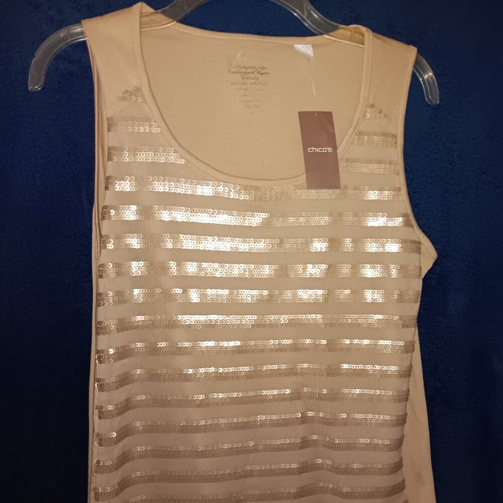 Sparkle & Shine! Gold Sequin Stripe Tank - NWT